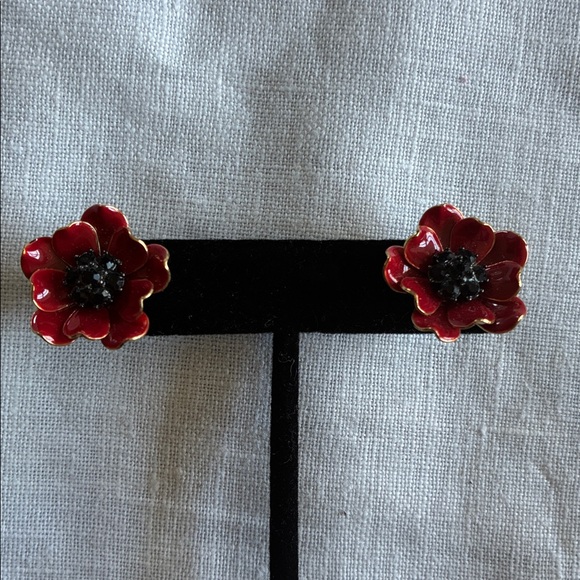 Kate Spade Red Poppy earring and necklace set - Picture 3 of 3